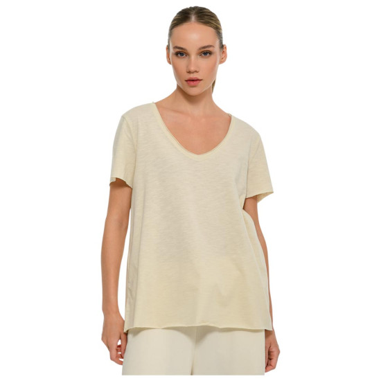 Bodytalk Γυναικεία κοντομάνικη μπλούζα V-Neck T-Shirt